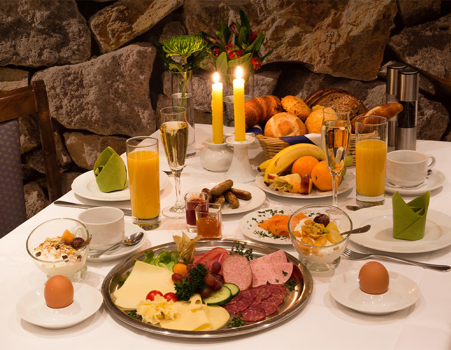 Frühstückstisch im Hotel Klosterkrug