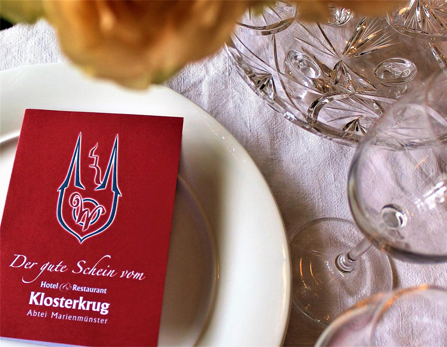 Gutschein Klosterkrug auf Teller