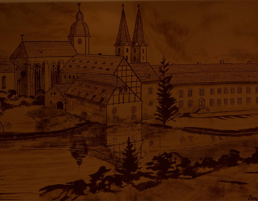 Zeichnung Klosterkrug Marienmünster